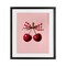 Stupell Industries Cherries with Gingham Bow Framed Print Under Glass, design by Christine Simpson Art